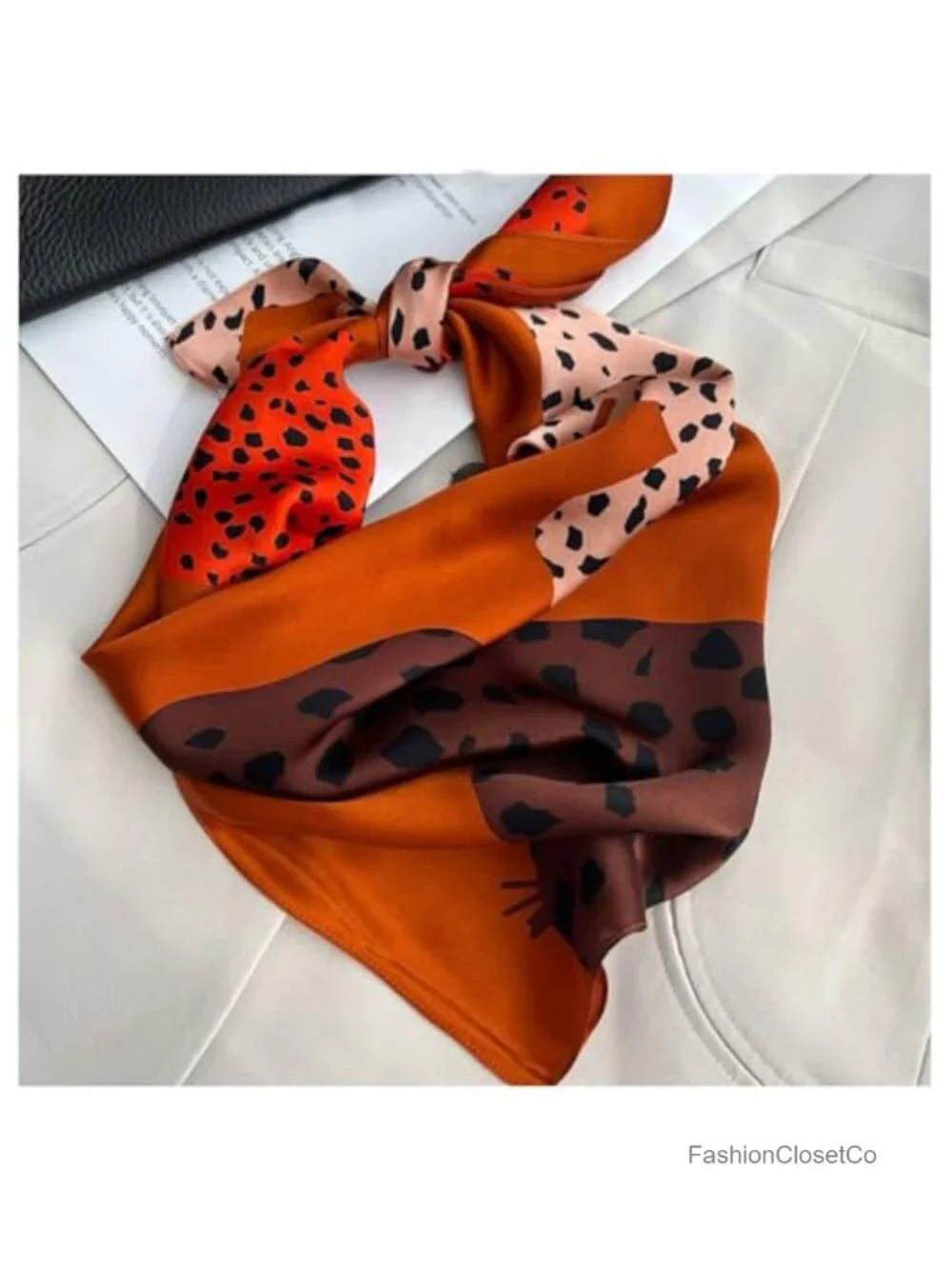 100% Mulberry Silk Square Hair Scarf 26x26 Lightweight Fashion Scarf